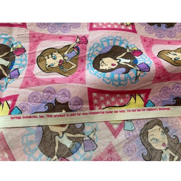 Lil Bratz Sewing Fabric 1 Yard 2004 Vintage Retired Out of Print Pink - Picture 4 of 5